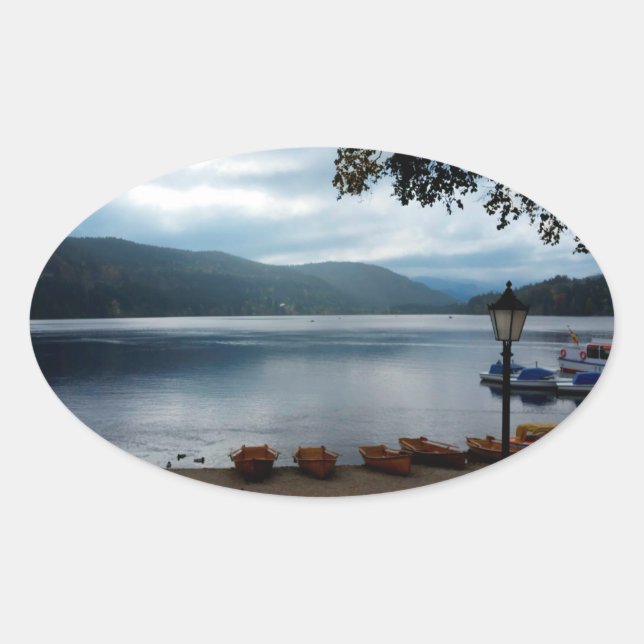 Oval Lago Titisee Alemanha Adesivo (Frente)