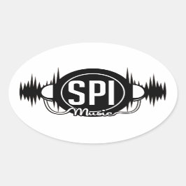 Oval Logotipo SPIMUSICINC Preto - Adesivo