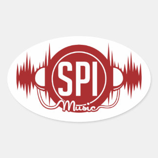 Oval Logotipo SPIMUSICINC - Vermelho - Adesivo