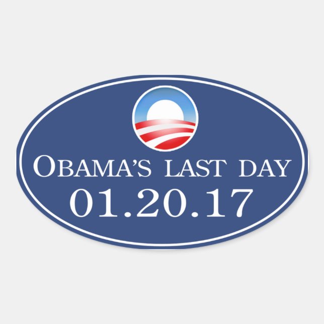 Oval O adesivo do último dia 2017 de Obama (Frente)