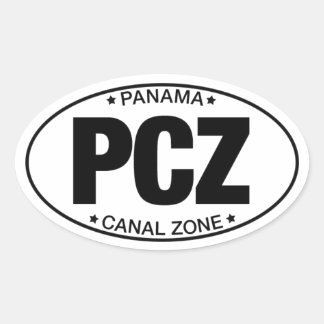 Oval PCZ - Adesivo da Zona Canal do Panamá