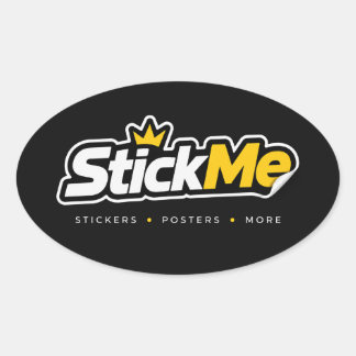 Oval StickMe – Design de Logotipo de Adesivo Premium