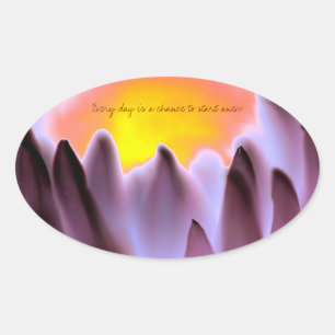 Oval Um novo adesivo de dia