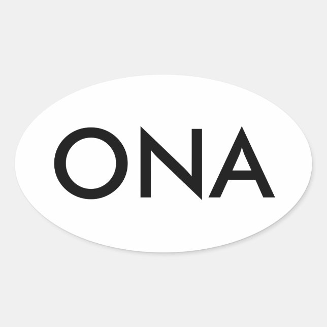 Oval Velho adesivo de Albany (Frente)