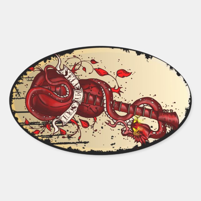 Oval Vender meu adesivo da Alma (Frente)