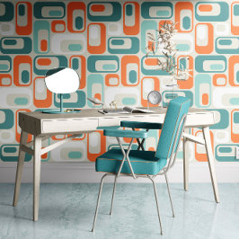 Ovals Mod Retro Laranja Azul Água Mint Verde