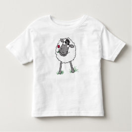 Ovelha Bobo divertida com Flor, T-shirt Toddler