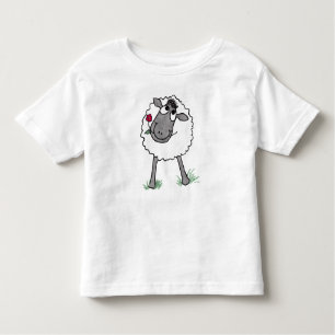 Ovelha Bobo divertida com Flor, T-shirt Toddler