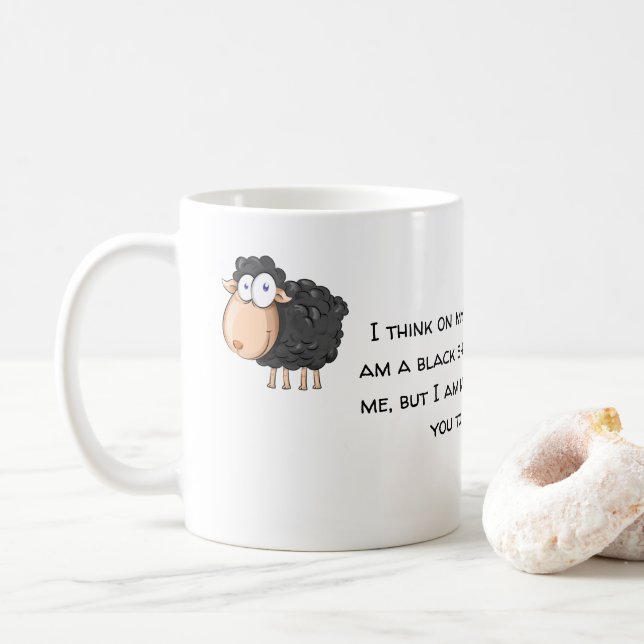 ovelha negra não a caneca de café do lobo (Com Donut)