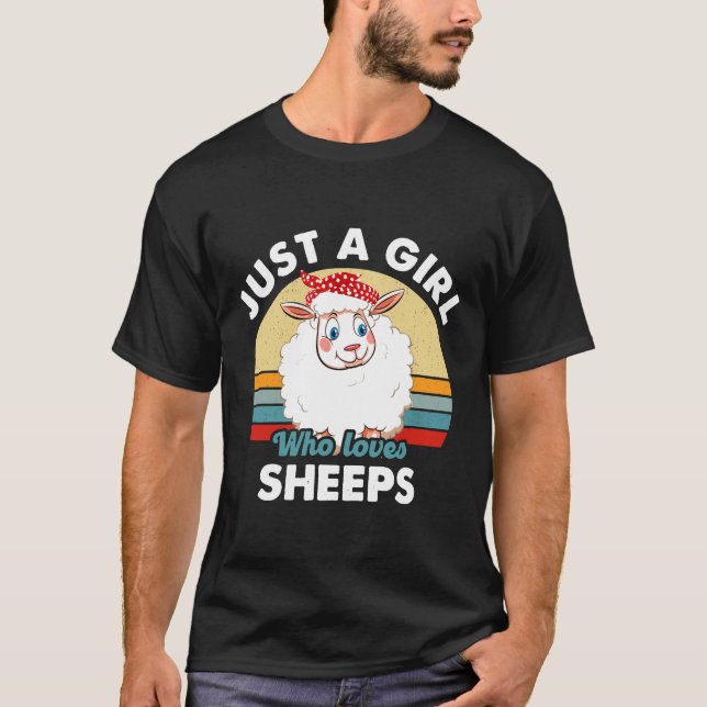 Ovelhas Camisetas Só Uma Menina Que Ama Ovelhas (Frente)