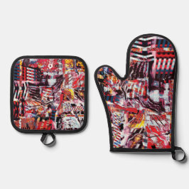 Oven Mitt & Pot Holders – Fragmented Pulse