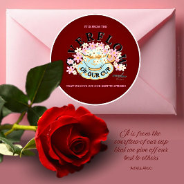 OVERFLOW Tons Vermelhas Adesivo por Adiela Akoo