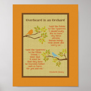 "Overheard em um poster do pomar" (pisco de peito