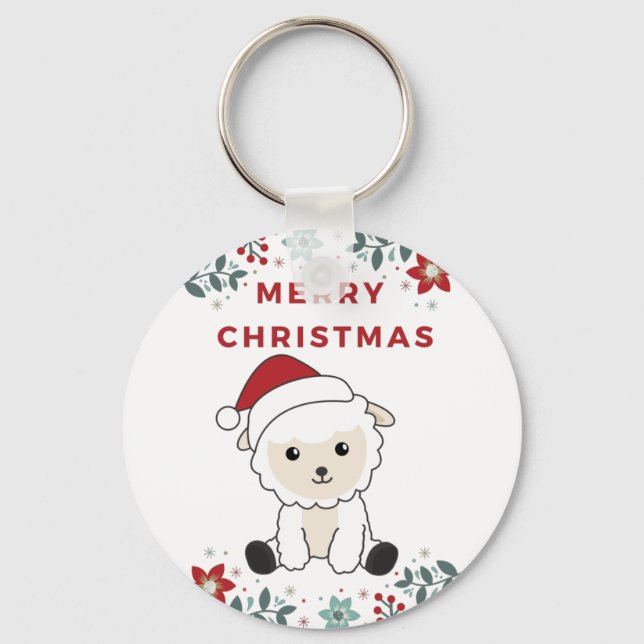 Ovinos de Natal Chaveiro (Frente)