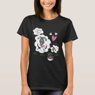 Ovinos tricando Camisa Lover Cute Lover Adoro Knit