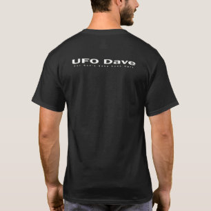 OVNI Dave T-Shirt de volta com 'Olhe para cima!' M