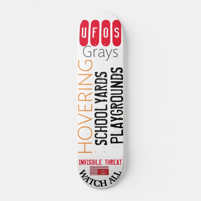 OVNI PAIRANDO CINZAS Skateboard (Frente)