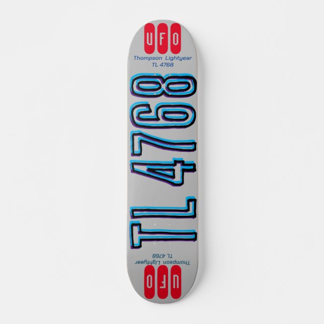 OVNI TL4768 7, 3/4", skateboard Deck (Frente)