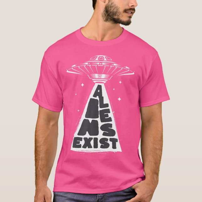 Óvnis Existem Camiseta Divertida (Frente)