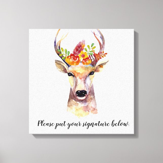 Ovo de Canvas de assinatura de 20"x20", Buck Head  (Frente)