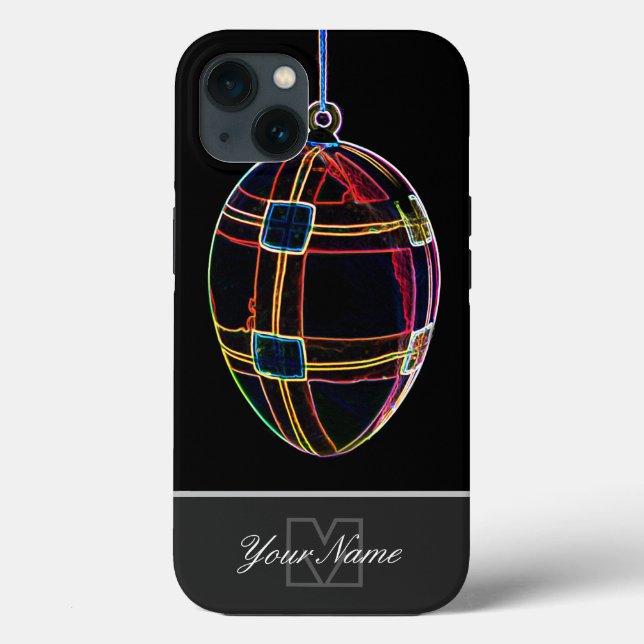 Ovo de Páscoa Neon-Pop-Art com Monograma! Estojo- (Verso)