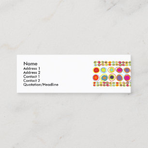 Ovos coloridos, cartões de visitas finos