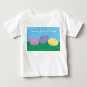 Ovos da páscoa coloridos, nome ou seu camiseta do