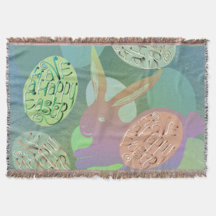 Ovos de coelho da Páscoa Jogam cobertor