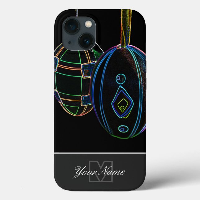 Ovos de Felz pascoa de arte neonPop com monograma! (Verso)