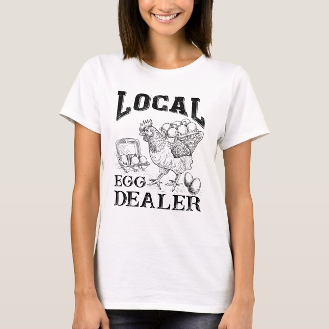 Ovos De Galinha Engraçados Com T-Shirt (Frente)