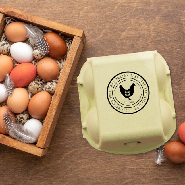 Ovos de granja de frango carimbo de borracha (Criador carregado)