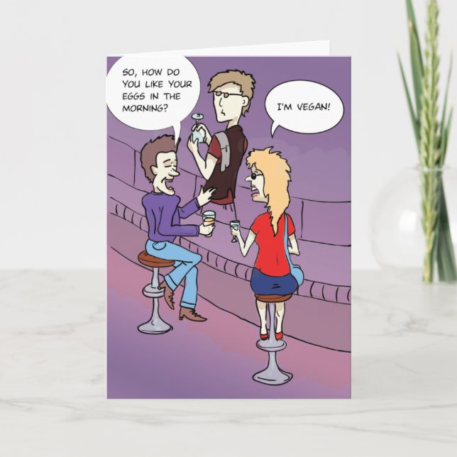 Ovos de manhã: Cartão de Saudação Engraçado (Frente)