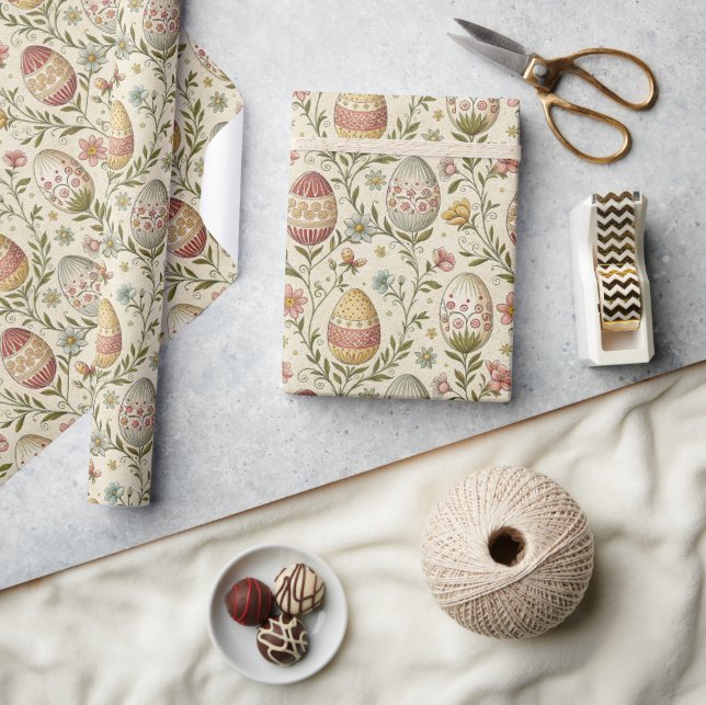 Ovos de Páscoa à moda antiga, papel de embrulho (Artesanato)