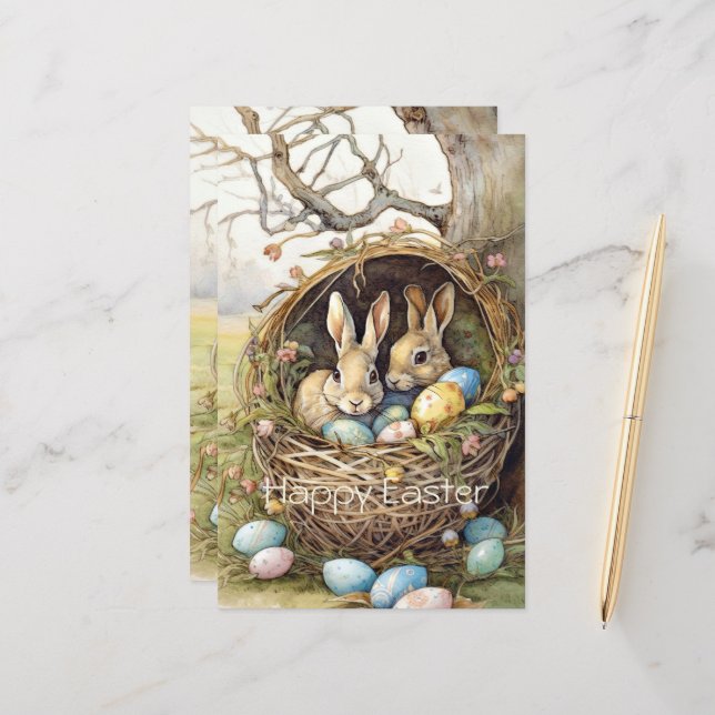 Ovos de Páscoa Coelhinhos Fofos (Frente/Verso In Situ)