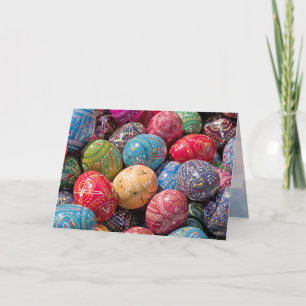 Ovos de Páscoa Decorados Tchecos Cartão