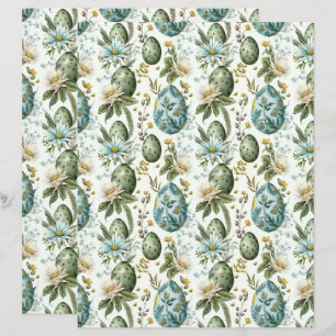 Ovos de Páscoa padrão vintage nostálgico No2