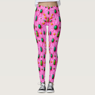 OVOS DE PÁSCOA ~ Rosa Floral 3D ~ Leggings