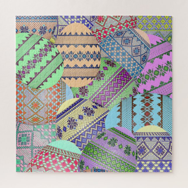 Ovos de Páscoa Ucranianos (Pysanky) Quebra-cabeça  (Vertical)