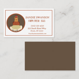 Ovos frescos de fazenda para venda de Cartão de vi