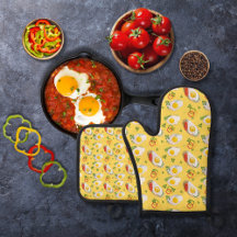 Ovos secos com pimentões amarelos