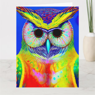 OWL ART TE AMA GRANDE CARTÃO DE GANCHO
