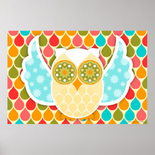 Owl Boheme White Owl Poster