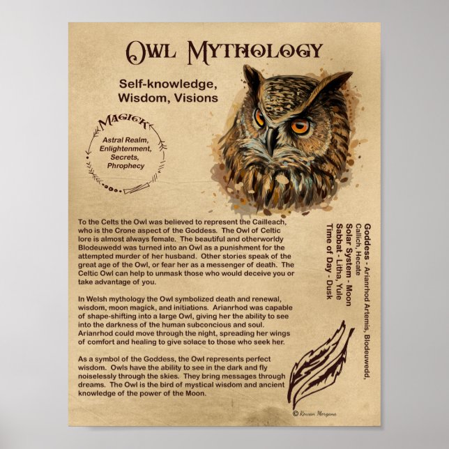 OWL MYTHOLOGY POSTER (Frente)