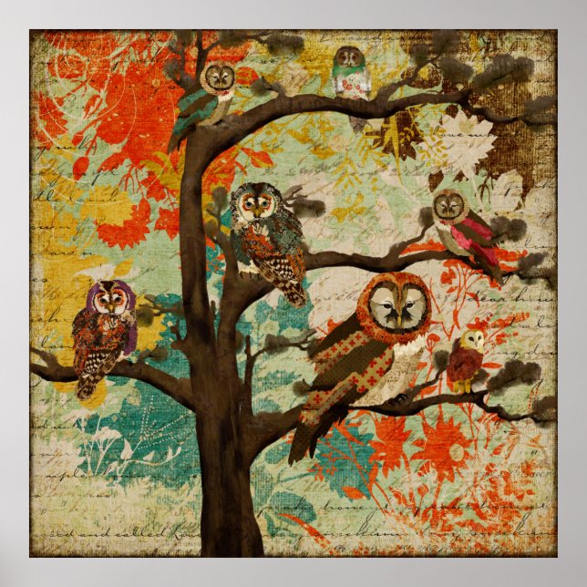Owl Oak Art Poster (Frente)