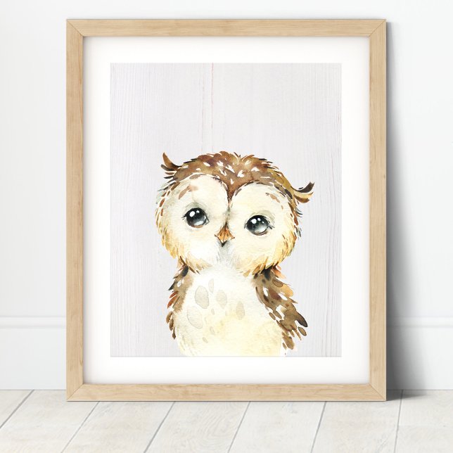 Owl Woodland Nursery Art Impressão (Criador carregado)