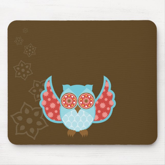 OwlBoheme Mousepad azul (Frente)