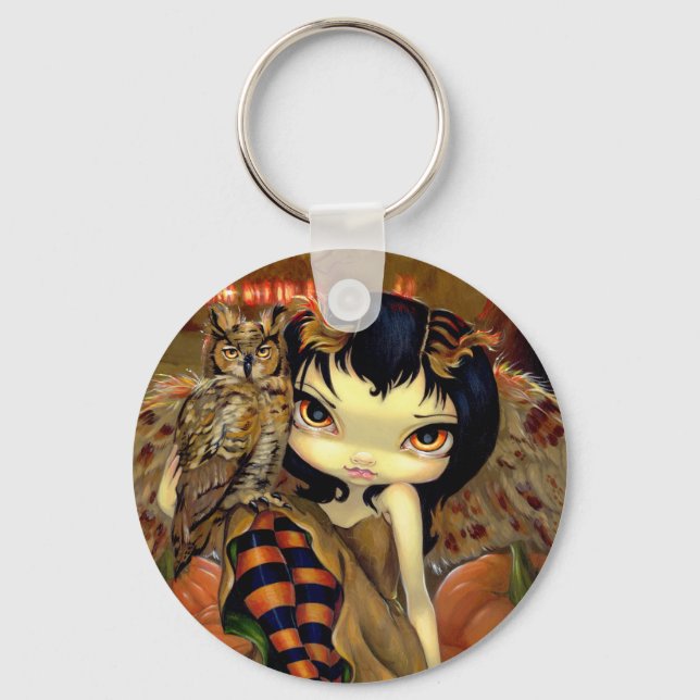 "Owlyn in Autumn" Chaveiro (Frente)