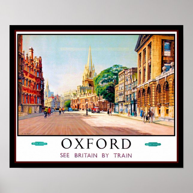 Oxford by Rail Poster de viagens (Frente)