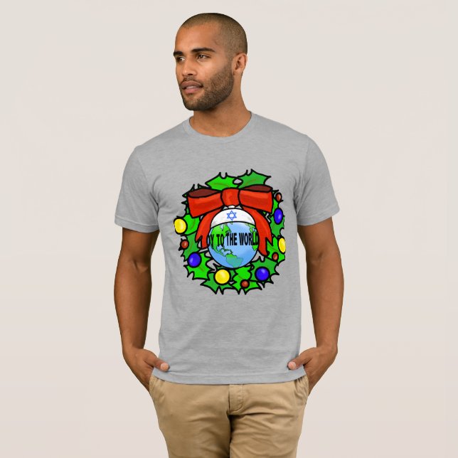 Oy To The World Chrismukkah T-Shirt (Frente Completa)