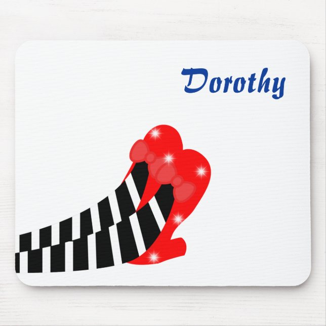 Oz chinelos rubis vermelhos no mouse pad do comput (Frente)